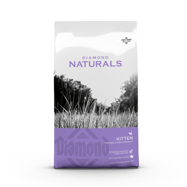Diamond Naturals Kitten Food – Chicken & Rice Formula with DHA and Probiotics for Brain Development