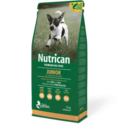 Nutrican Junior Dog Food for Small and Medium Breed Puppies – 30% Protein with Chicken, DHA & Glucosamine