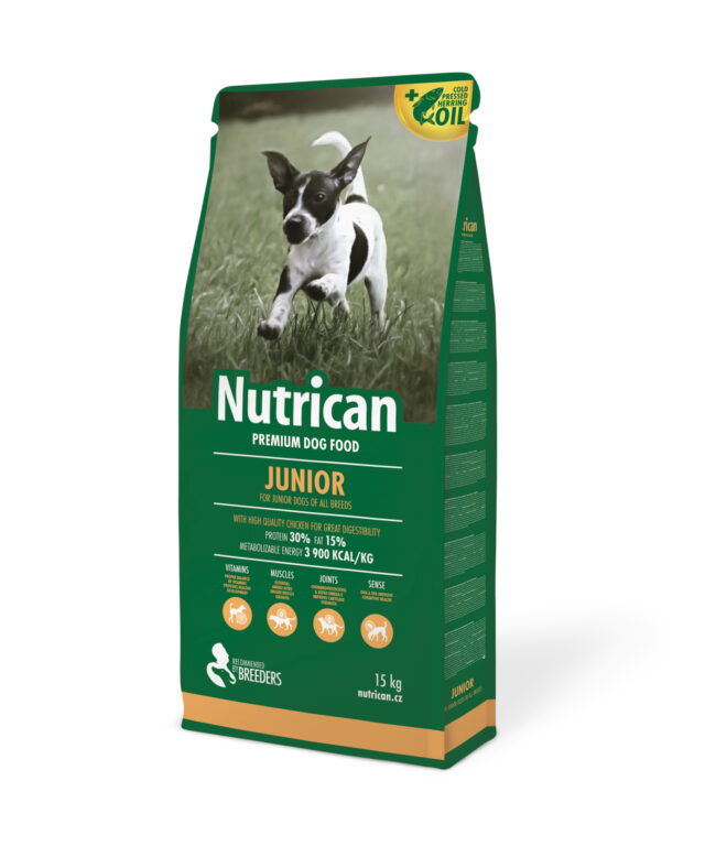 Nutrican Junior Dog Food for Small and Medium Breed Puppies – 30% Protein with Chicken, DHA & Glucosamine
