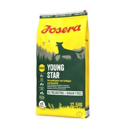 Josera Young Star Adult Dog Food Grain-Free 12.5kg Pack for Growing Puppies