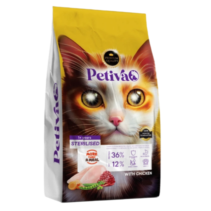 Petiva Chicken Sterilized Adult Cat Food 1.5kg Pack