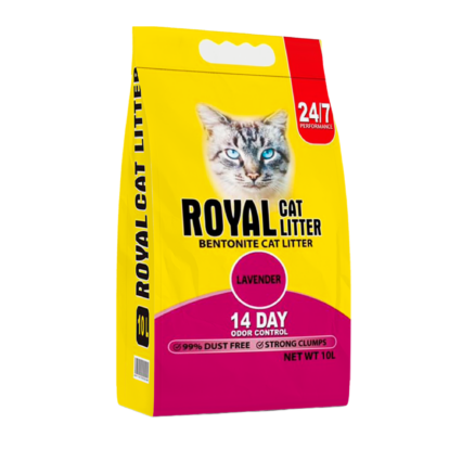 Royal Bentonite Imported Lavender Cat Litter – Premium Odor Control