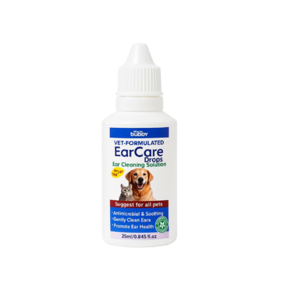 Thai Buddy Vet-Formulated Ear Care Drops for Pets – 25ml Ear Cleaning Solution Bottle