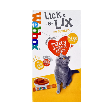 Webbox Lick-e-Lix Chicken Cat Treats 75g – Creamy Lickable Chicken Snack